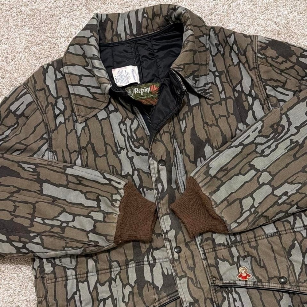 Vintage 90s RefrigiWear Insulated Workwear Coveralls | Mossy Oak Camo | Large